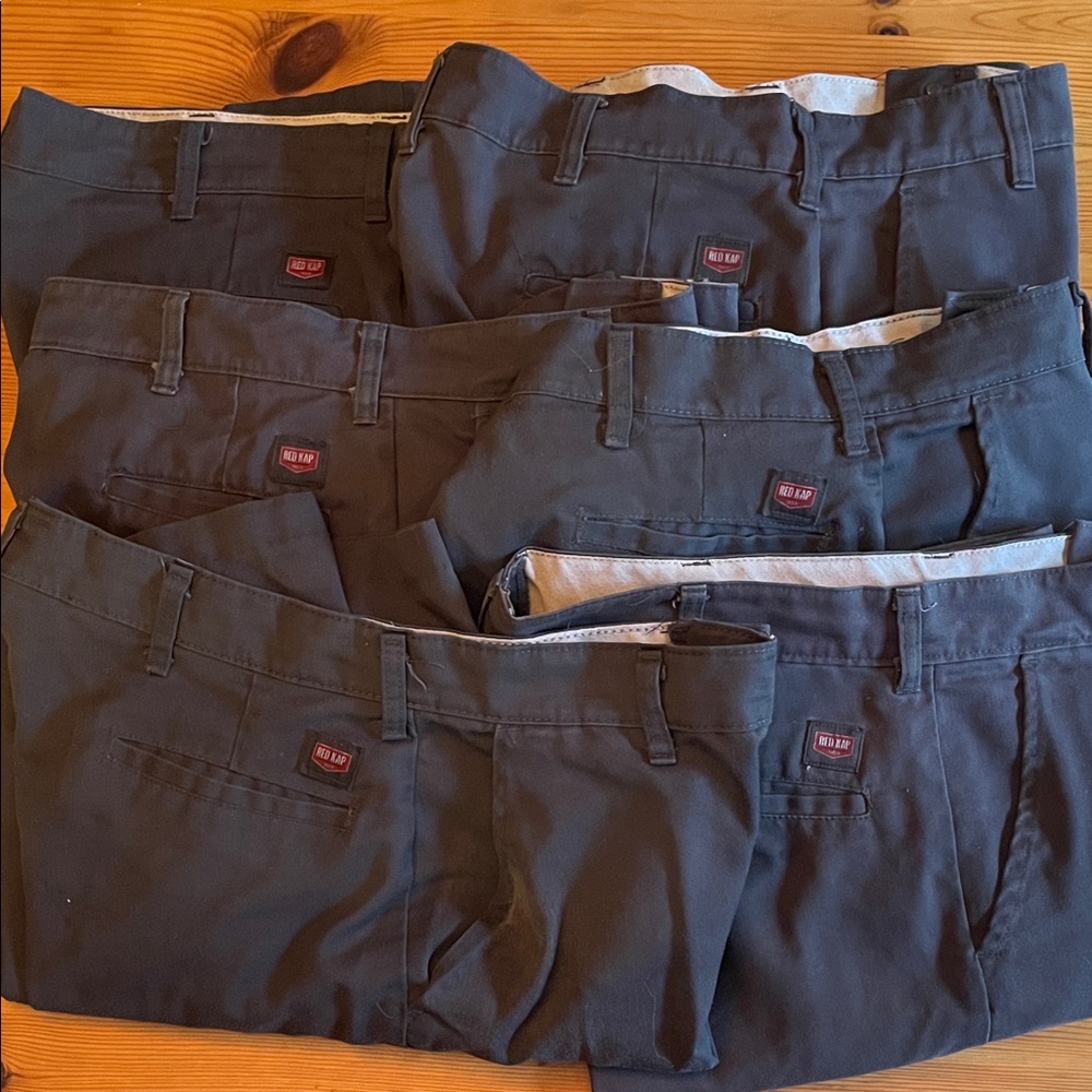 Red Kap Black Men’s Performance Automotive Work Shop Pant 34-30